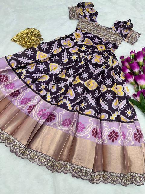 NEW LAUNCING KIDS GOWN silk Ahmedabad kids wear market wholesale